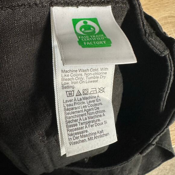 J. Crew Seaside Cargo Pant in Linen Tencel Lyocell Blend Black 6 BW529 - Picture 7 of 12